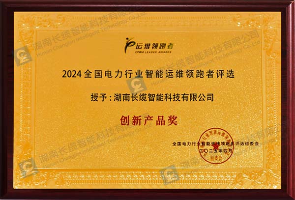 【喜報(bào)】長纜智能榮獲電力行業(yè)“創(chuàng)新產(chǎn)品獎(jiǎng)”，創(chuàng)新實(shí)力領(lǐng)跑電力智能運(yùn)維新時(shí)代獲獎(jiǎng)牌